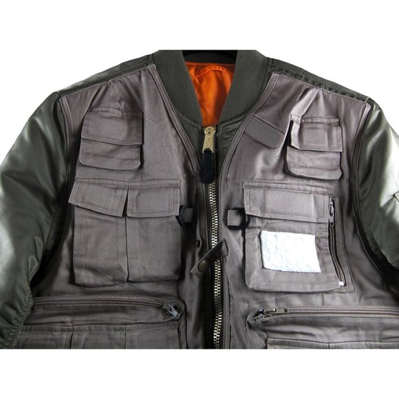 Vintage Alpha Industries Embellished Urban Bomber Jacket Vest Personalized Size - Picture 2 of 4